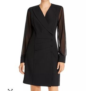 Nanette leopore sheer blazer dress